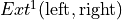 Ext^1(\mathrm{left},\mathrm{right})